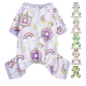 Dog Pajamas for Small Chihuahua Yorkie Teacup, Puppy Pjs Doughnut XL M88